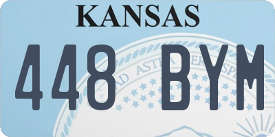 KS license plate 448BYM