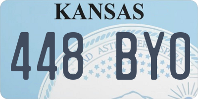 KS license plate 448BYO