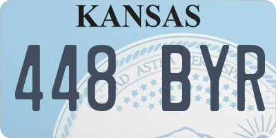 KS license plate 448BYR