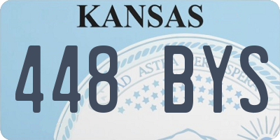 KS license plate 448BYS