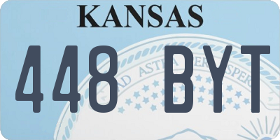 KS license plate 448BYT