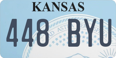 KS license plate 448BYU