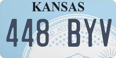 KS license plate 448BYV