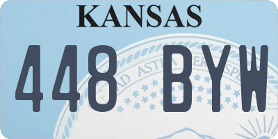 KS license plate 448BYW