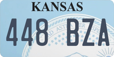 KS license plate 448BZA