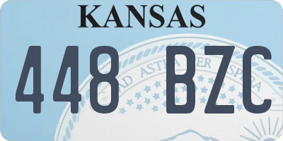 KS license plate 448BZC