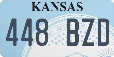 KS license plate 448BZD