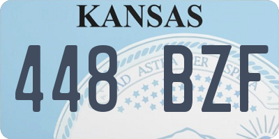 KS license plate 448BZF