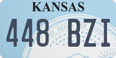 KS license plate 448BZI