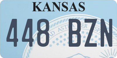 KS license plate 448BZN