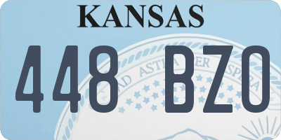 KS license plate 448BZO