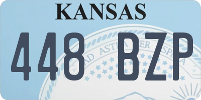 KS license plate 448BZP