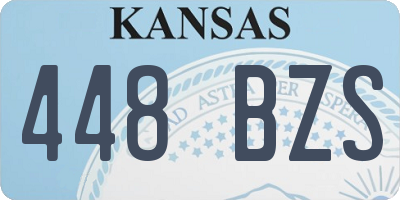 KS license plate 448BZS