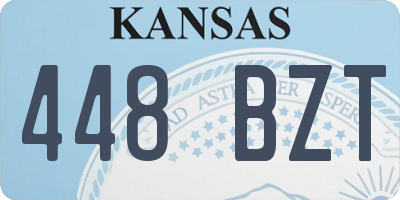 KS license plate 448BZT
