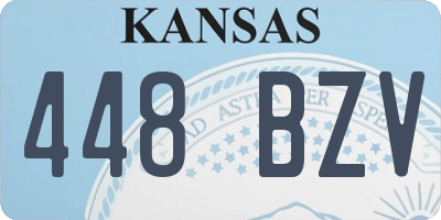 KS license plate 448BZV