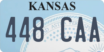 KS license plate 448CAA