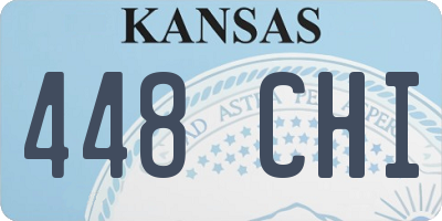 KS license plate 448CHI