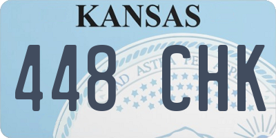 KS license plate 448CHK