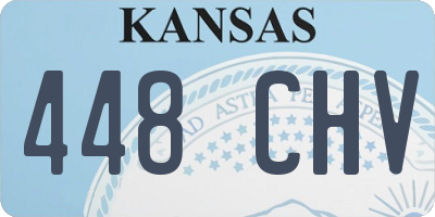 KS license plate 448CHV