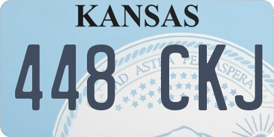 KS license plate 448CKJ