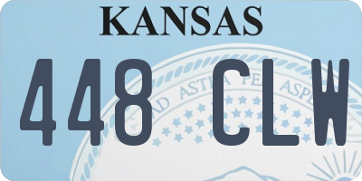 KS license plate 448CLW
