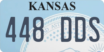 KS license plate 448DDS