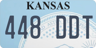 KS license plate 448DDT