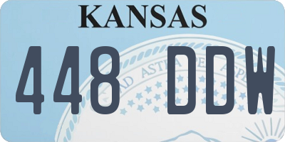 KS license plate 448DDW