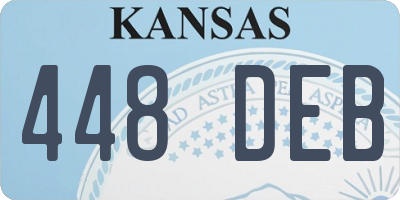 KS license plate 448DEB