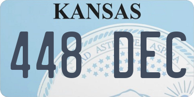 KS license plate 448DEC