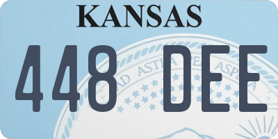 KS license plate 448DEE