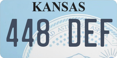 KS license plate 448DEF