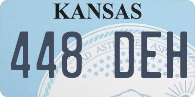 KS license plate 448DEH