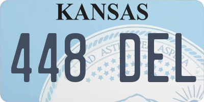 KS license plate 448DEL