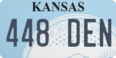 KS license plate 448DEN