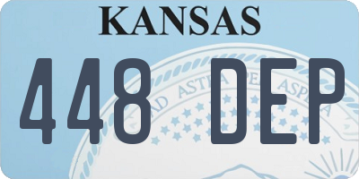 KS license plate 448DEP