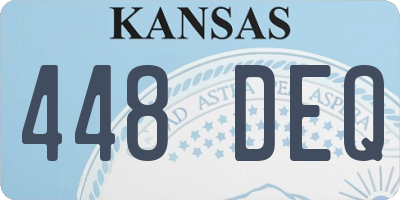 KS license plate 448DEQ