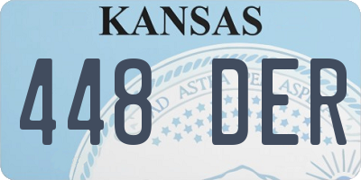 KS license plate 448DER