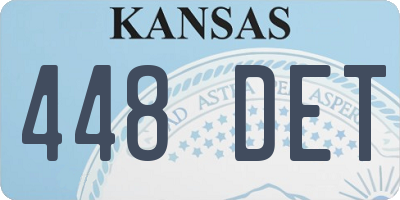 KS license plate 448DET