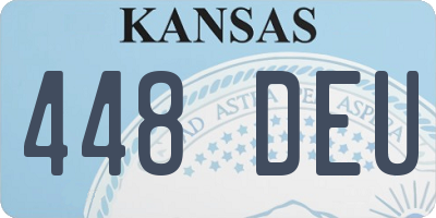 KS license plate 448DEU