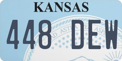 KS license plate 448DEW