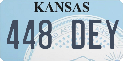 KS license plate 448DEY