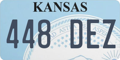 KS license plate 448DEZ