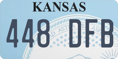 KS license plate 448DFB