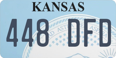 KS license plate 448DFD