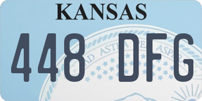 KS license plate 448DFG