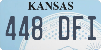 KS license plate 448DFI
