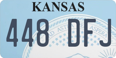 KS license plate 448DFJ