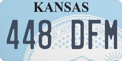 KS license plate 448DFM