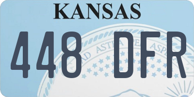 KS license plate 448DFR